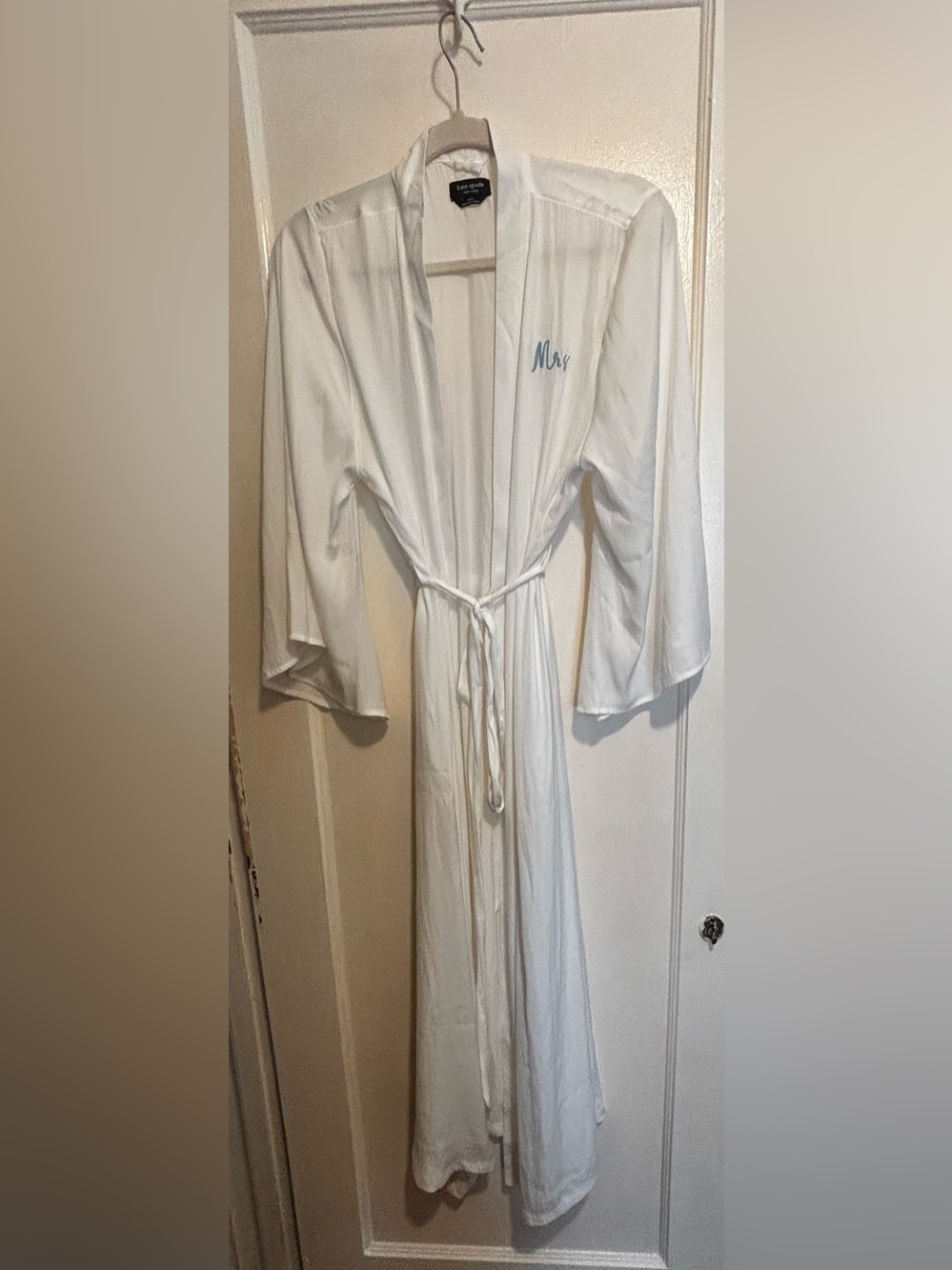 Kate Spade New York Mrs Bridal Robe White Wedding Getting Ready Size S